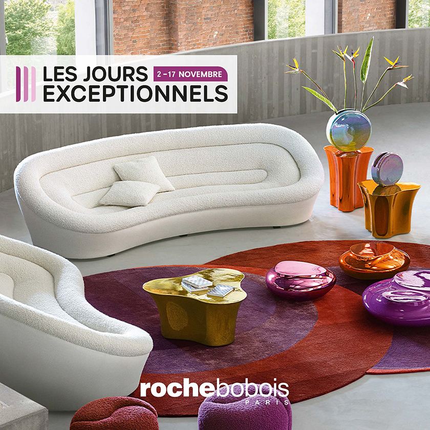 Roche Bobois Maroc annonce ses JOURS EXCEPTIONNELS du 02 au 17 Novembre : Bien plus qu’une promotion… une invitation à l’exception