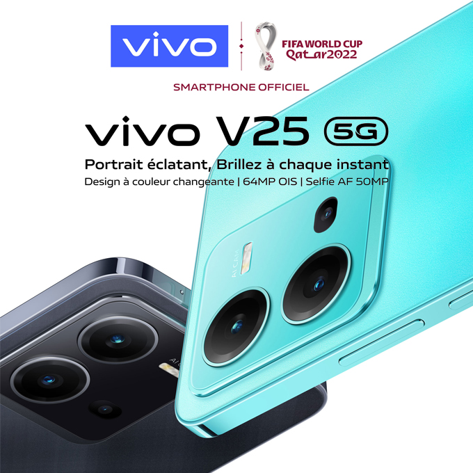 Le nouveau V25 5G de vivo arrive au Maroc