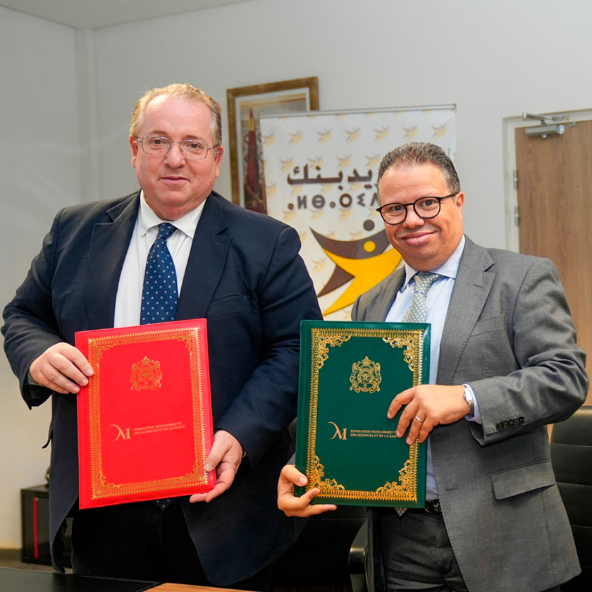 Al Barid Bank et la Fondation Mohammed VI des Sciences et de la Santé signent une convention cadre de partenariat