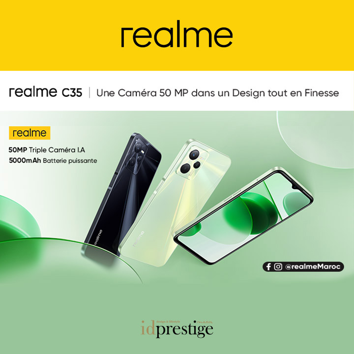 realme C35, le plus élégant des smartphones d'entrée de gamme
