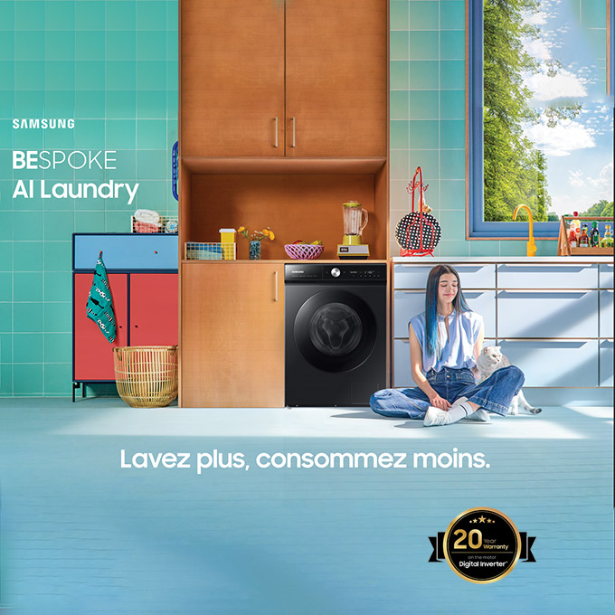 Samsung lance le lave-linge Bespoke AI™ et le sèche-linge Bespoke AI™