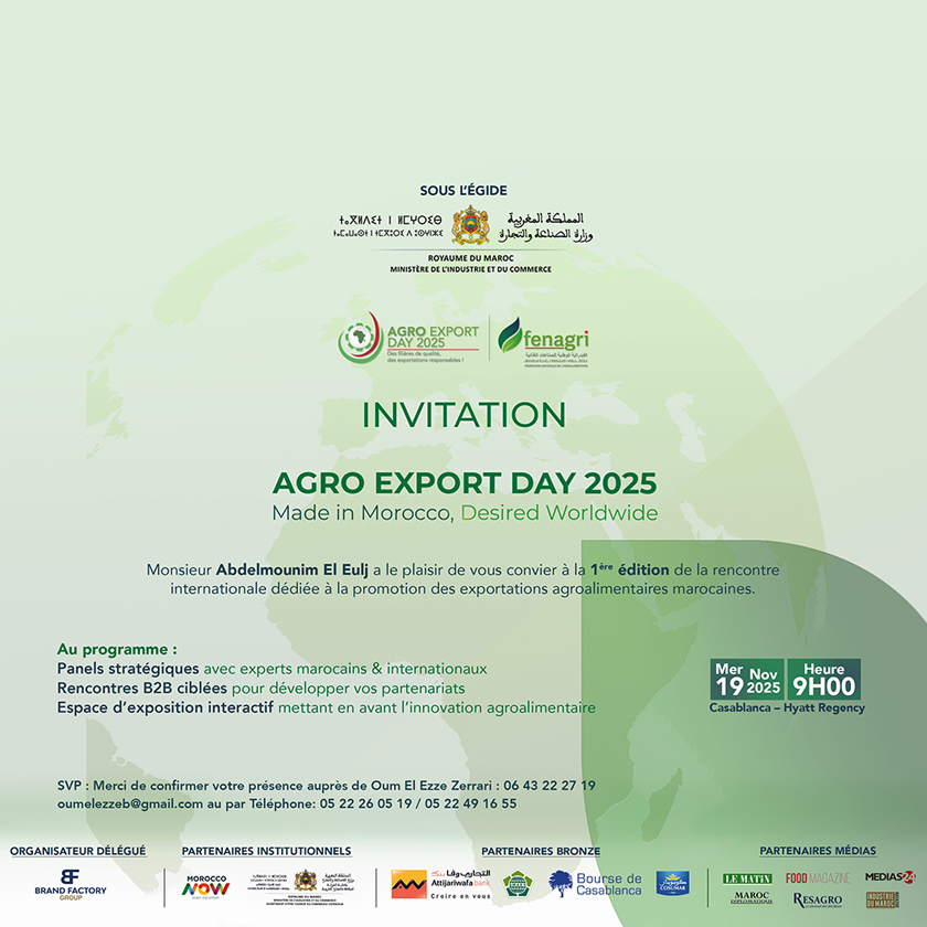 1ère édition de la Rencontre internationale sur les exportations agroalimentaires marocaines