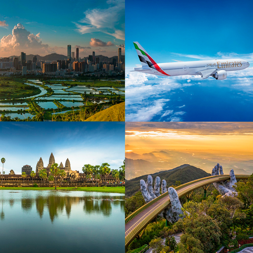 Emirates étend son réseau mondial avec l’introduction officielle de trois nouvelles destinations : Shenzhen en Chine, Da Nang au Vietnam et Siem Reap au Cambodge
